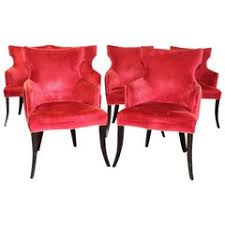 Free shipping on qualifying orders. Red Velvet Dining Chair 21 For Sale On 1stdibs