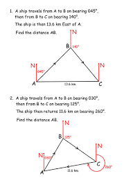 Trig Formulae Bearings Problems Teaching Resources