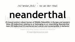 32 фразы в 6 тематиках. Neanderthal Pronunciation And Definition Youtube