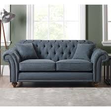 Product title 7' pewter gray solid velvet modern style sofa average rating: Bordeaux Button Back 2 Seater Fabric Sofa Grey Costco Uk