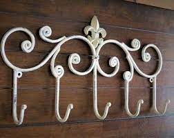 Hat Rack White Etsy Nz Wall Hooks Iron Wall Modern Wall Hooks
