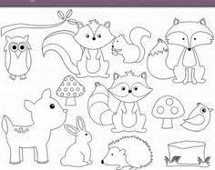 Kids of all ages will love coloring their favorite animal Kawaii Animals Digital Stamps Etsy In 2021 Woodland Quilt Woodland Baby Quilt Felt Animal Patterns
