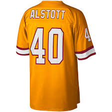 Men S Mitchell Ness Mike Alstott Orange Tampa Bay Buccaneers Legacy Replica Jersey
