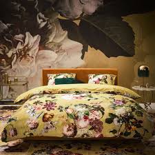 Essenza Mako Satin Bettwasche Fleur Golden Yellow Gunstig Online Kaufen Bei Bettwaren Shop