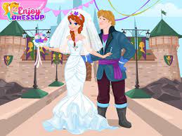 Design Your Frozen Wedding Dress Frozen Wedding Dress Frozen Wedding Disney Games