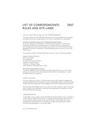 2007 Rules Bye-Laws & Correspondents - UK P&I
