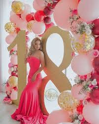 40th Birthday Flowers And Balloons Pin By Veronica On Festa Para Adultos 18th Birthday Party Birthday Party Decorations Spongebob Birthday Party