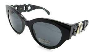 Versace Sunglasses VE 4308 GB1/87 52-21-140 Black / Dark Grey Made in -  classypw.com