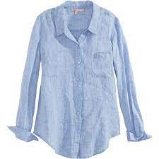 Calypso St Barth Rahani Linen Button Down Shirt 159 Via Polyvore Featuring Tops Linen Button Do Button Down Collar Shirts Blue Button Up Shirt Linen Shirt