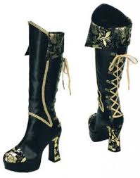 Black And Gold Boots Funtasma Exotica 2030 Black And Gold Pu Pirate Boots Pirate Boots Steampunk Shoes Boots
