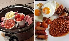 Mum S Christmas Slow Cooker Fry Up Takes Social Media By Storm Daily Mail Online