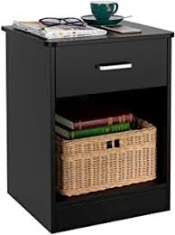 Black bedside table with drawers. Amazon Com Nightstands Black Nightstands Bedroom Furniture Home Kitchen