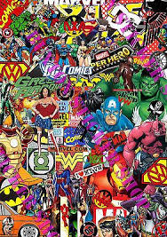 2 X Stickers Bomb Sheet Vinyl Decal Laptop Skateboard Scooter Bike Car Comics 12 Superhero Wallpaper Sticker Bomb Sticker Bomb Wallpaper