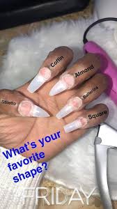 As For The Shapes Of The Nails There Is Nothing More Elegant Than The So Called Coffin Or Balle Ballerina Style Nails Acrylic Nail Shapes Pretty Acrylic Nails