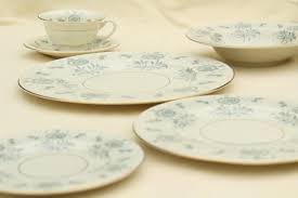 Noritake china caprice floral pattern. Vintage Caprice Castleton China Dinnerware For 8 Ivory W Grey Mint Green Floral