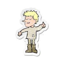 Retro Distressed Sticker Of A Cartoon Poor Boy With Positive Attitude Stock Vector Illustration Of Doodle Quirky 150411773 Why don't you let us know. dreamstime com