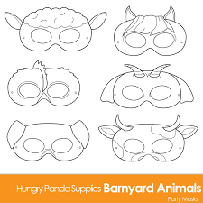 Black And White Leopard Print Mask Barnyard Animals Printable Coloring Masks Farm Animal Mask Etsy Printable Coloring Masks Sheep Mask Coloring Mask