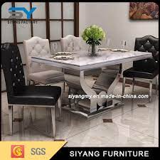 A typical rectangular marble dining table seats up to 8 people. China Modern Dining Room Set Marble Top Dining Table Dining Tables China Table Furniture