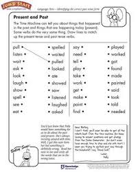 Draw Lines To Connect The Present Tense Verb With Its Past Tense Verb Verbos Para Ninos Habla Y Lenguaje Verbos En Tiempo Presente