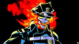 Inferno cop is one of the best styles over substance i have ever seen. Inferno Cop Anime Cartoon Animation Skull Dark Comedy Action 9 Wallpaper 1920x1080 380746 Wallpaperup