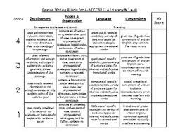 This Is A Rubric For Ccss Writing In 4 5 Grades That Is Kid Friendly But Still Rigorous Writing Rubric Explanatory Writing Informative Writing Checklist