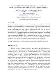 Competitive local malaysian salary dependent on qualifications and experience; Pdf Comparative Studies Of The Malay And Malay Muslim Traditional Houses As Architectural Heritage Built Forms Norwina Nawawi Academia Edu