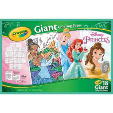 Crayola Disney Princess Coloring Pages Giant Coloring Pages 18 Count Walmart Com Disney Princess Colors Princess Coloring Pages Disney Princess Coloring Pages