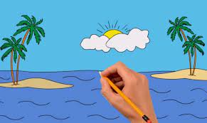 Alam tidak ada hentinya untuk selalu memberikan keindahan kepada seluruh makhluk hidup. 2002 Sketsa Gambar Pemandangan Alam Penuh Keindahan Eksotis