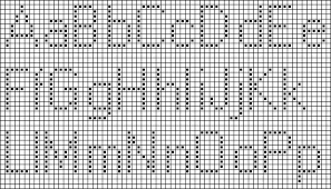 Block Alphabet Counted Cross Stitch Chart Cross Stitch