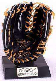 The silver slugger award (american league) Ken Griffey Jr Signed Rawlings Gold Glove Series Mini Baseball Glove Display With High Quality Disp