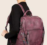 Amazon.com: FADEON Leather Laptop Backpack for Women ...