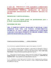 Retome a escrivaninha de ajuda de mostra. Direito Constitucional Questoes Com Gabarito Comentado Sobre Artigo 5Âº Nacionalidade E Poder Constituinte Constituicao Mandamus