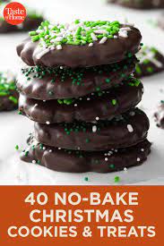 40 No Bake Christmas Cookies You Need To Know Christmas Baking Cookies Cookies Recipes Christmas Christmas Candy Recipes