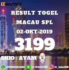 Angka Keluaran Togel Macau Spl 02 Okt 2019