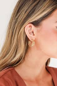 Gia Gold Woven Hoop Earrings in 2023 | Hoop earrings, Earrings, Cute  earrings