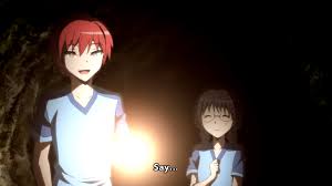 A page for describing characters: Assassination Classroom Season 2 Okuda Manami And Akabane Karma Episode 1 Assassination Classroom Assasination Classroom Anime Romance