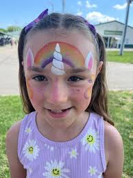 Face painting at strawberry festival in Xenia, OH
