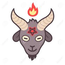 cartoon style satan drawing goat head with pentagram and fire royalty free cliparts vectors and stock illustration image 112063225
