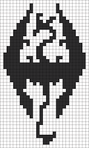 Skyrim Kandi Pattern Minecraft Beads Minecraft Perler Minecraft Pixel Art