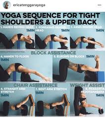 Yoga Sequence For Tight Shoulders And Upper Back Easy Yoga Workouts Yoga Sequences Yoga For Beginners