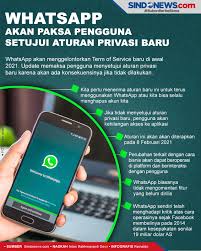 Start sending messages to your friends. Sindografis Whatsapp Akan Paksa Pengguna Setujui Aturan Privasi Baru