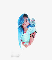 Excited young woman with bright blue hair isolated on grey. Free To Edit Anime Girl With Blue Hair And Blue Eyes 480x849 Png Download Pngkit