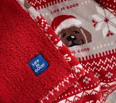Maybe you would like to learn more about one of these? Blankets Throws Fair Isle Holiday Dog Plush Throw Blanket Life Is Good Home Garden