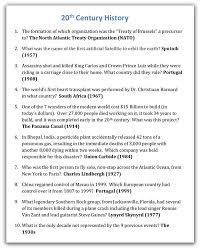 20th Century History Trivia Round Trivia Questions And Answers Quiz Questions And Answers Trivia Night