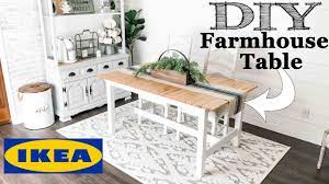 A kitchen is a room or part of a room used for cooking and food preparation in a dwelling or in a commercial establishment. Farmhouse Table Diy Ikea Hack Youtube