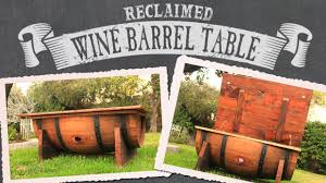 Once cut in half, take your sander and smooth the joints and barrel to prepare it for stain. Diy Wine Barrel Coffee Table Youtube
