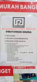 We did not find results for: Lowongan Besar Besaran Ramayana Season City Jakbar Maret 2020 Serangid
