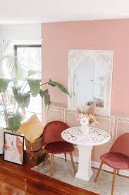 A 500 Square Foot Nyc Studio Apartment Fits Lots Of Color And Texture In A Small Space Without Being Cluttered Nyc Studio Apartments Living Room Photos Pink Living Room
