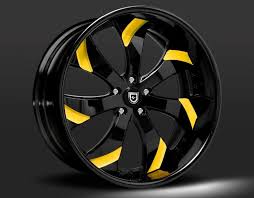 Black And Yellow Truck Rims Custom Yellow And Black Finish Custom Wheels Cars Rims For Cars Wheel