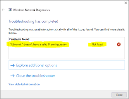 Finally, restart your pc and see if you still get the windows 10 ethernet doesn't have a valid ip configuration error. Fix Ethernet Doesn T Have A Valid Ip Configuration Error In Windows Whatsabyte
